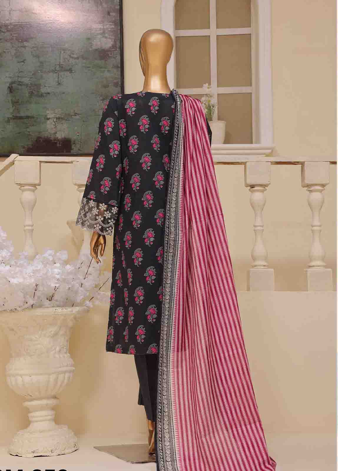 Bin Saeed Fabric - SME-359 -3 Piece Embroidered Stitched Suit