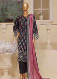 SME-359 -3 Piece Embroidered Stitched Suit