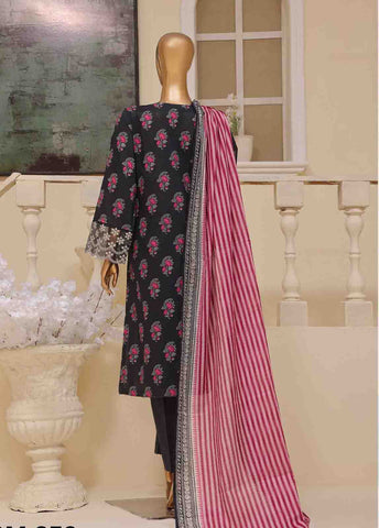 SME-359 -3 Piece Embroidered Stitched Suit