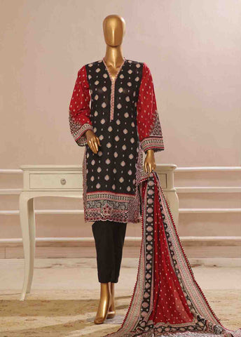 SME-036 K -3 Piece Embroidered Stitched Suit