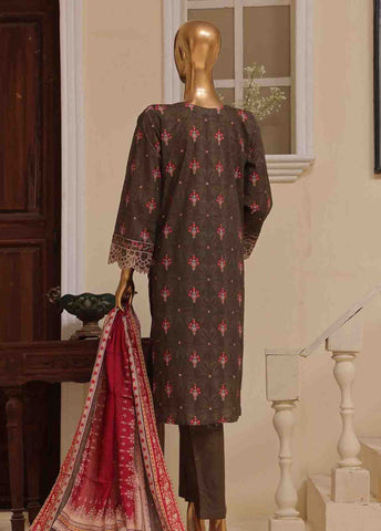 Bin Saeed Fabric - SME-414- 3 Piece Luxury Embroidered Stitched Suit