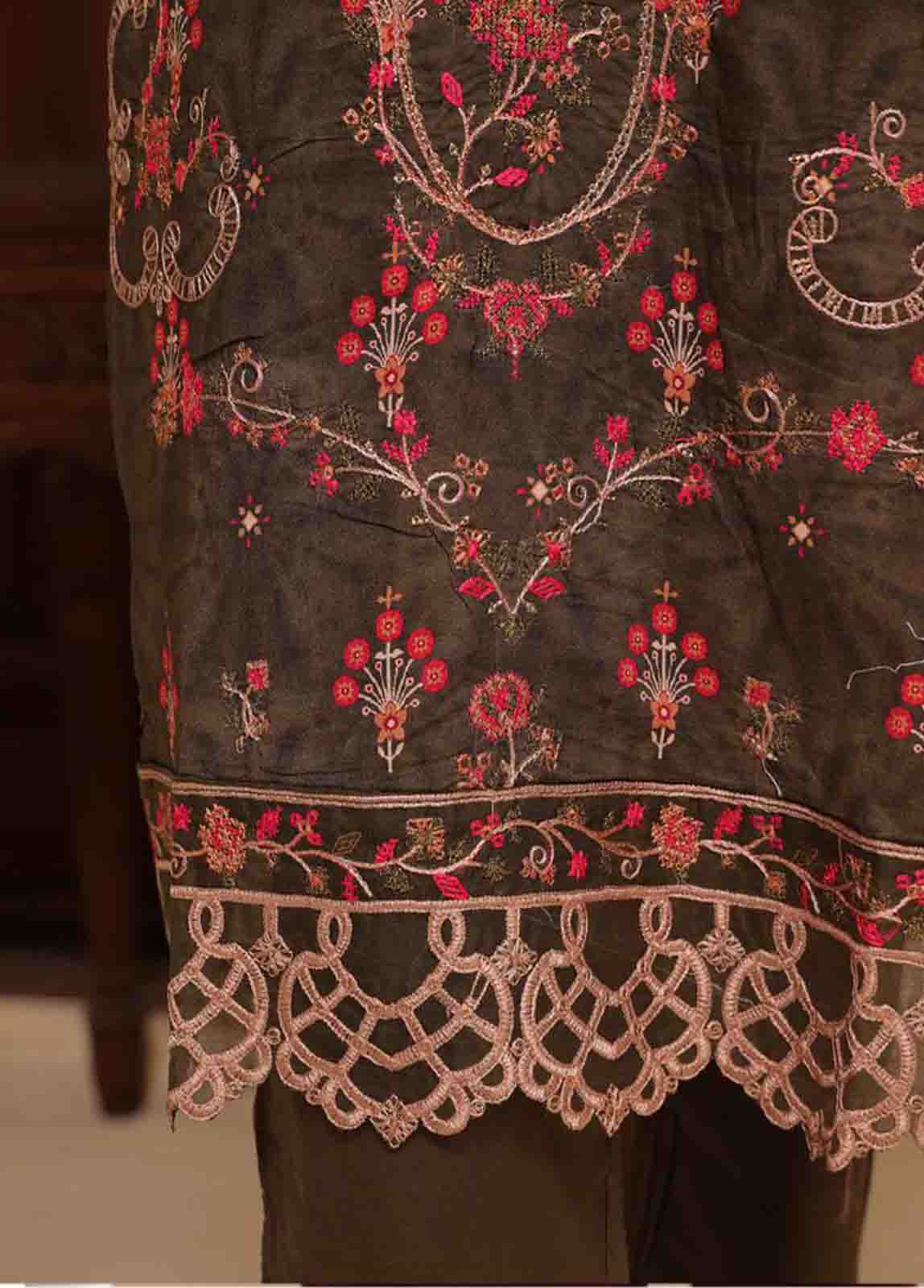 Bin Saeed Fabric - SME-414- 3 Piece Luxury Embroidered Stitched Suit