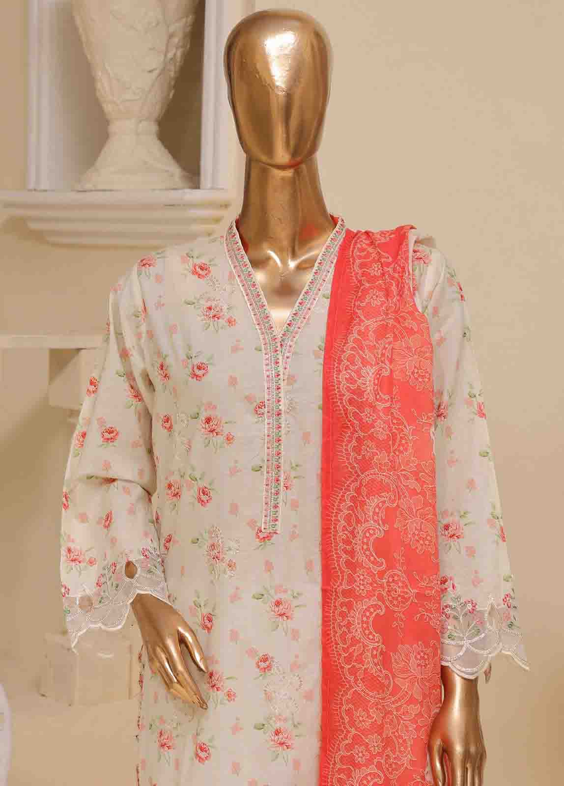 Bin Saeed Fabric - SME-418 -3 Piece Embroidered Stitched Suit