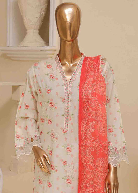 Bin Saeed Fabric - SME-418 -3 Piece Embroidered Stitched Suit