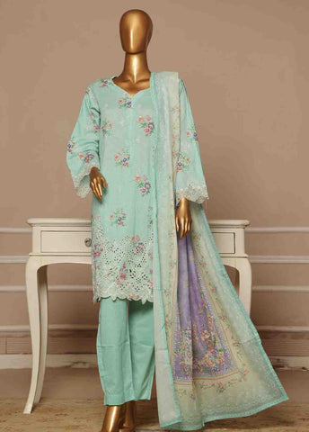 Bin Saeed Fabric - SME-422 -3 Piece Embroidered Stitched Suit
