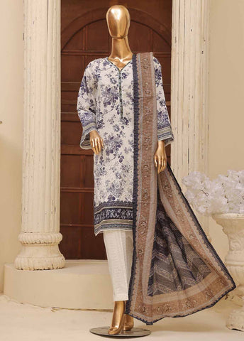 Bin Saeed Fabric - SME-489 -3 Piece Embroidered Stitched Suit