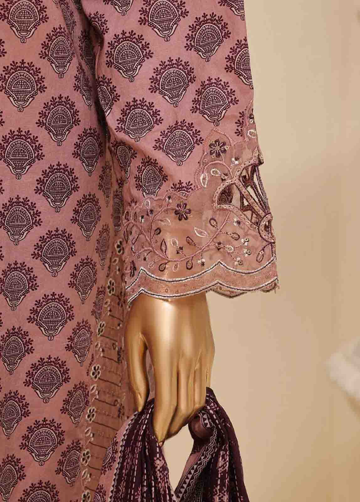 Bin Saeed Fabric - SME-596 -3 Piece Embroidered Stitched Suit