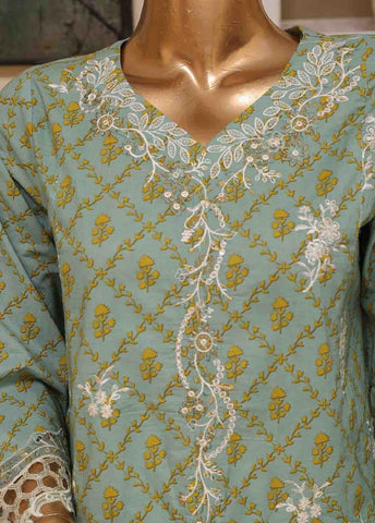 SME-597 -3 Piece Embroidered Stitched Suit