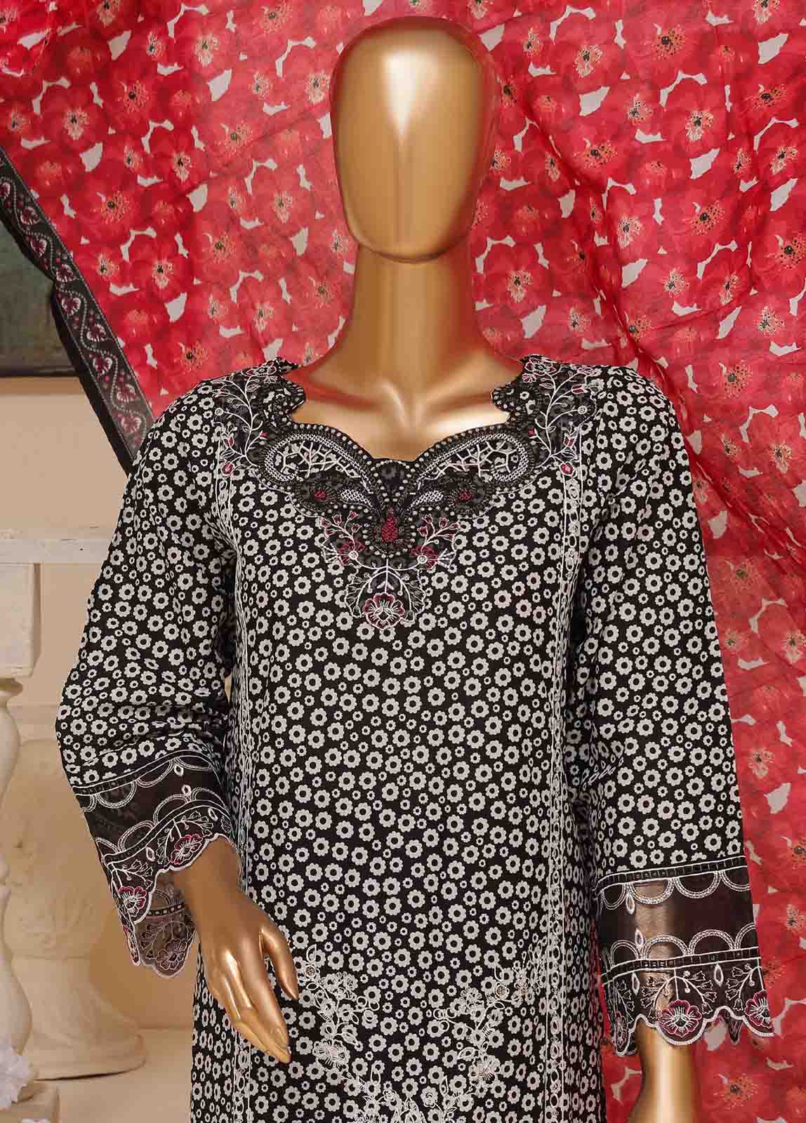 Bin Saeed Fabric - SME-598 -3 Piece Embroidered Stitched Suit