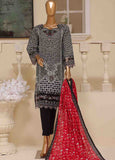 SME-598 -3 Piece Embroidered Stitched Suit