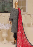 SME-598 -3 Piece Embroidered Stitched Suit