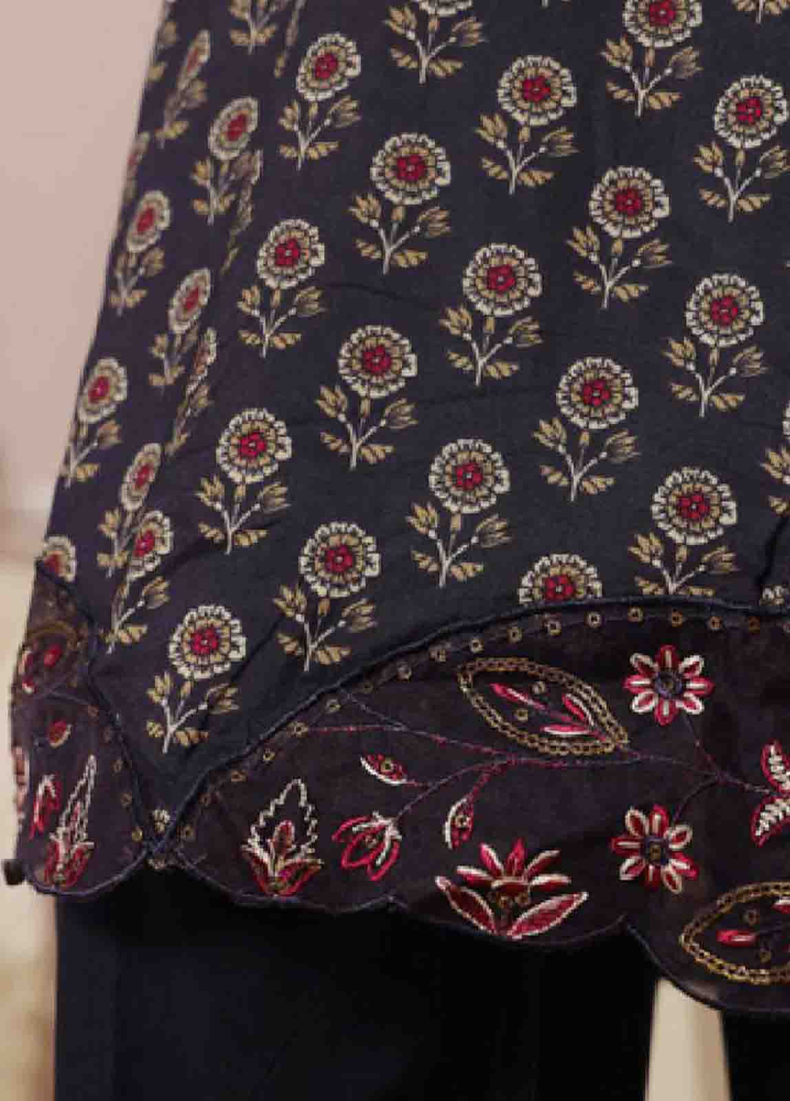 Bin Saeed Fabric - SME-599 -3 Piece Chikankari Stitched Suit