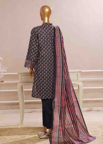 Bin Saeed Fabric - SME-599 -3 Piece Chikankari Stitched Suit