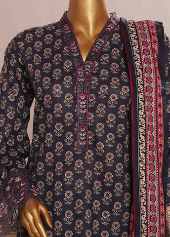 Bin Saeed Fabric - SME-599 -3 Piece Chikankari Stitched Suit