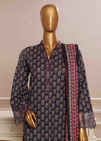 Bin Saeed Fabric - SME-599 -3 Piece Chikankari Stitched Suit