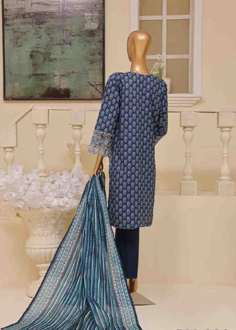 Bin Saeed Fabric - SME-600 -3 Piece Chikankari Stitched Suit