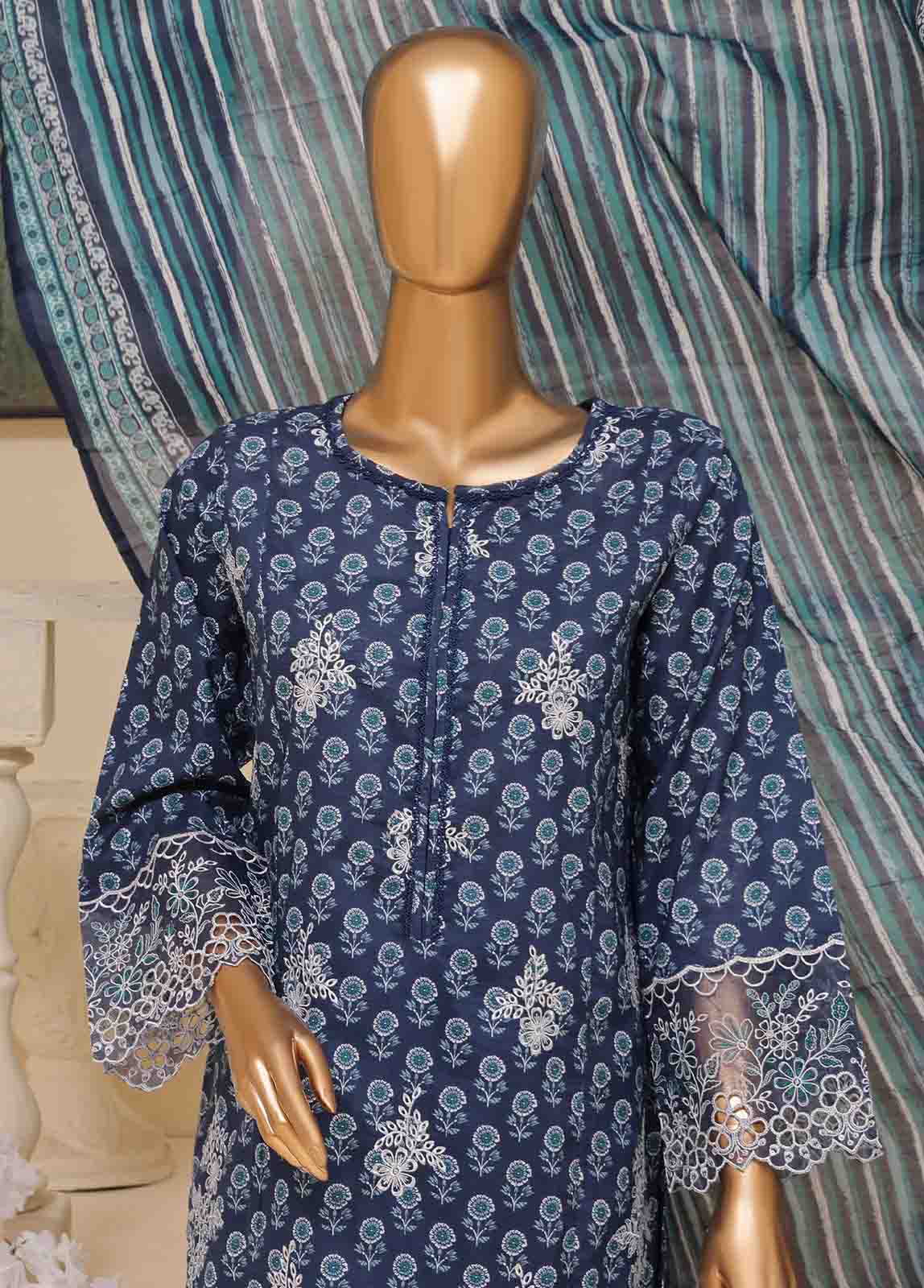 Bin Saeed Fabric - SME-600 -3 Piece Chikankari Stitched Suit