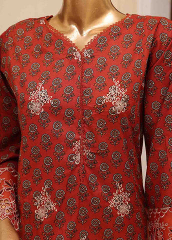 SME-601 -3 Piece Embroidered Stitched Suit
