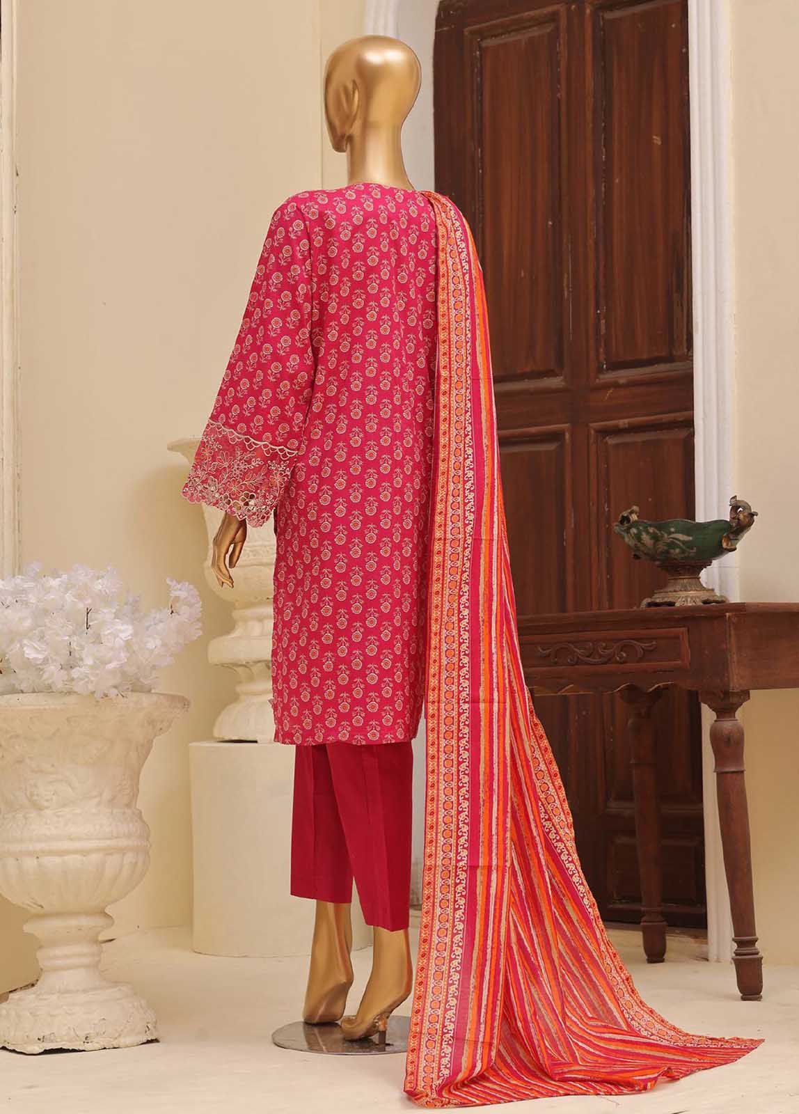 Bin Saeed Fabric - SME-602 -3 Piece Embroidered Stitched Suit