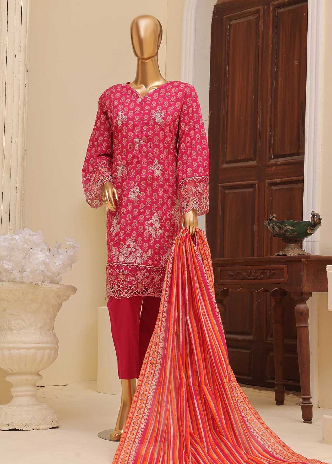 Bin Saeed Fabric - SME-602 -3 Piece Embroidered Stitched Suit