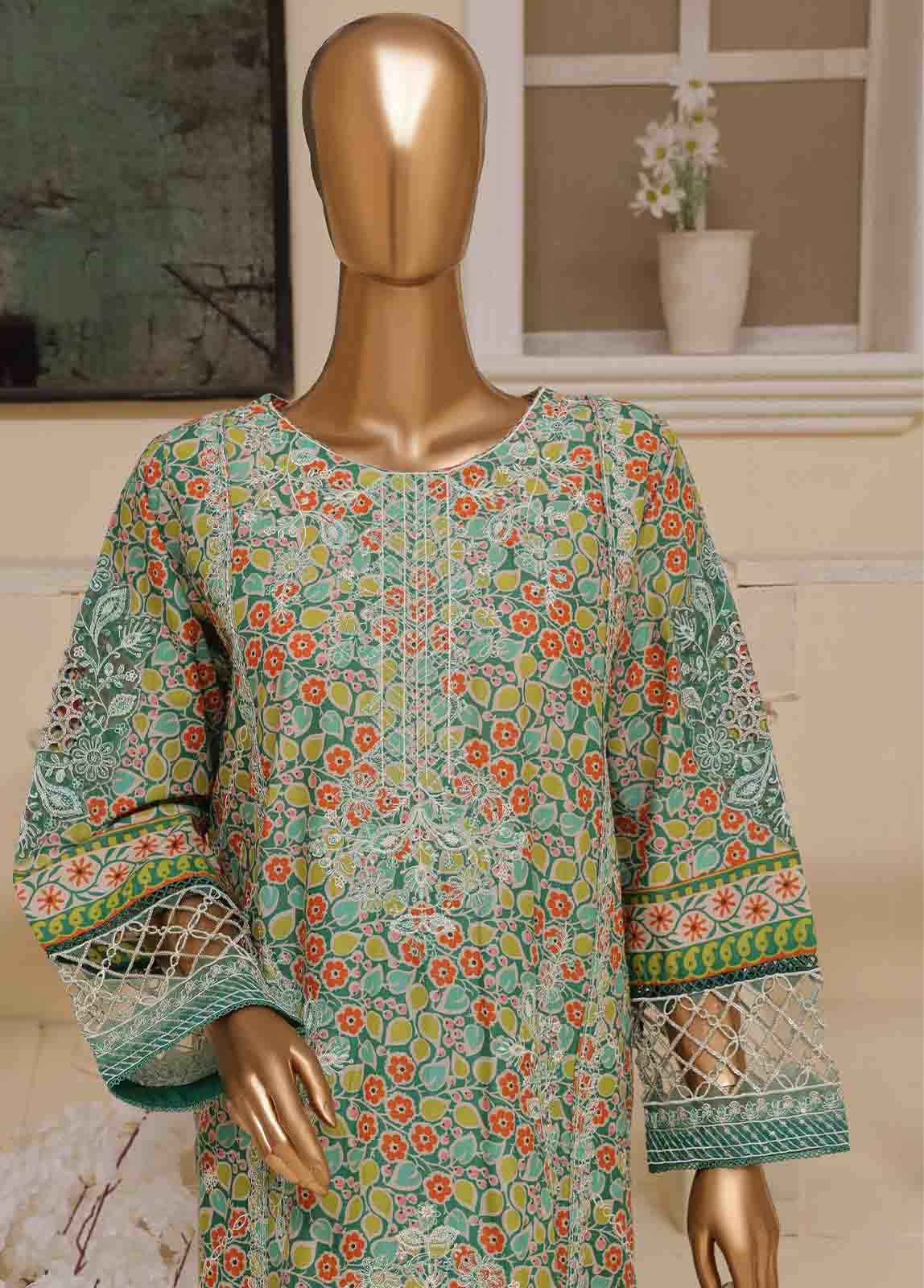 Bin Saeed Fabric - SME-605 -3 Piece Embroidered Stitched Suit