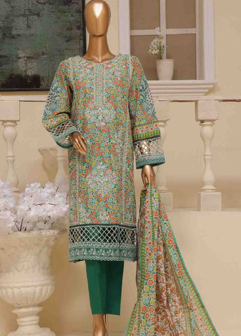 Bin Saeed Fabric - SME-605 -3 Piece Embroidered Stitched Suit