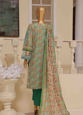 SME-605 -3 Piece Embroidered Stitched Suit