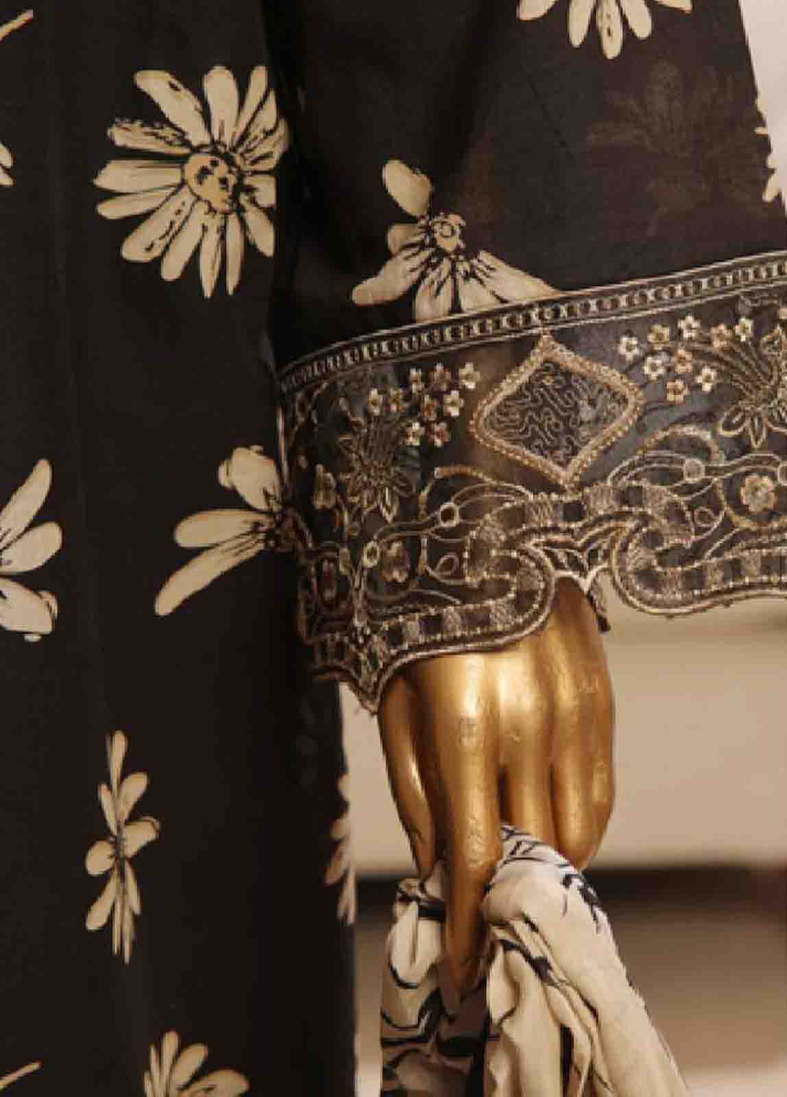 Bin Saeed Fabric - SME-608- 3 Piece Luxury Embroidered Stitched Suit