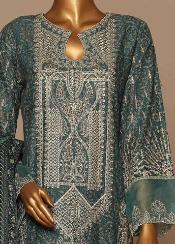 SME-609 -3 Piece Embroidered Stitched Suit