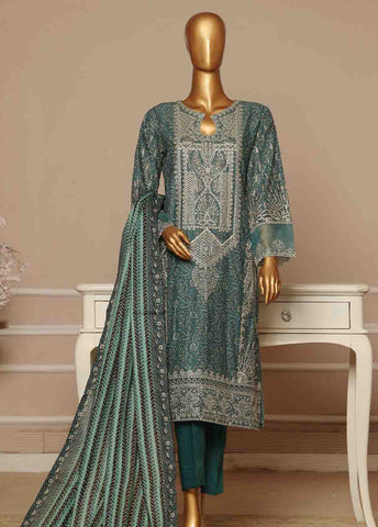 SME-609 -3 Piece Embroidered Stitched Suit