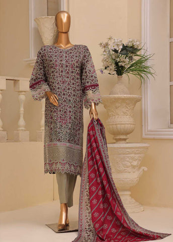 Bin Saeed Fabric - SME-611 -3 Piece Embroidered Stitched Suit