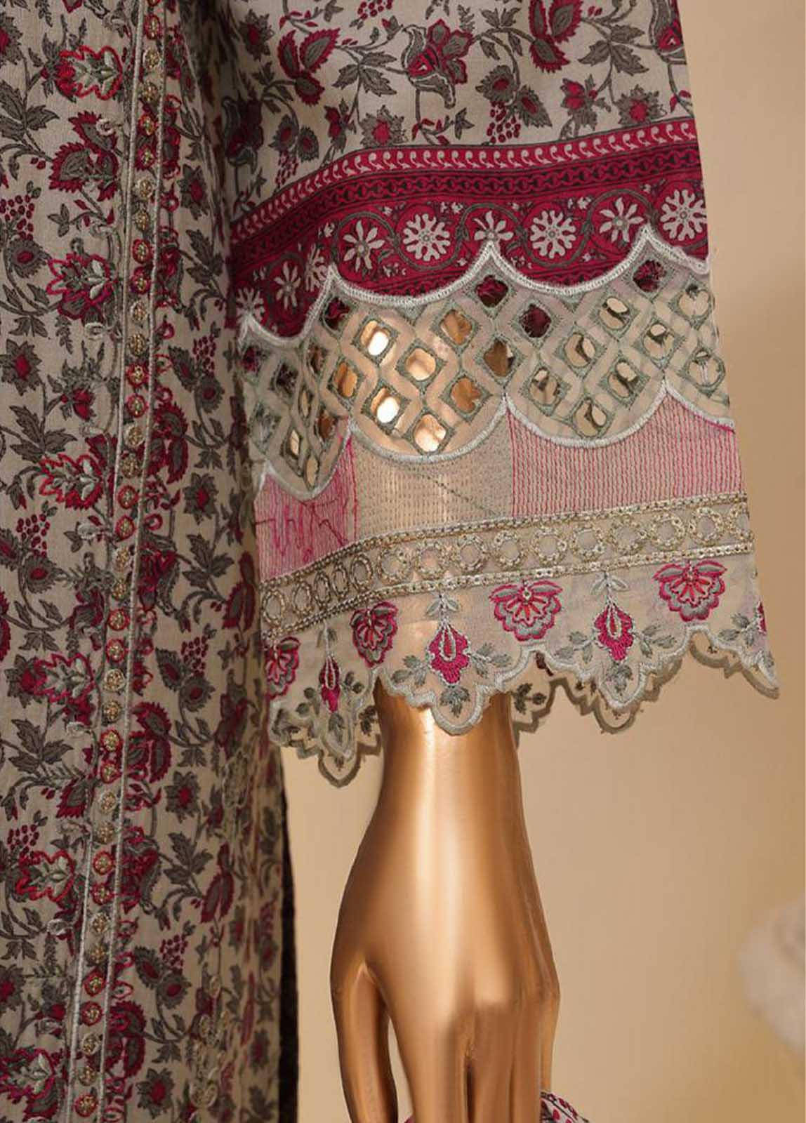 Bin Saeed Fabric - SME-611 -3 Piece Embroidered Stitched Suit