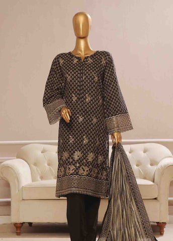 Bin Saeed Fabric - SME-612- 3 Piece Luxury Embroidered Stitched Suit