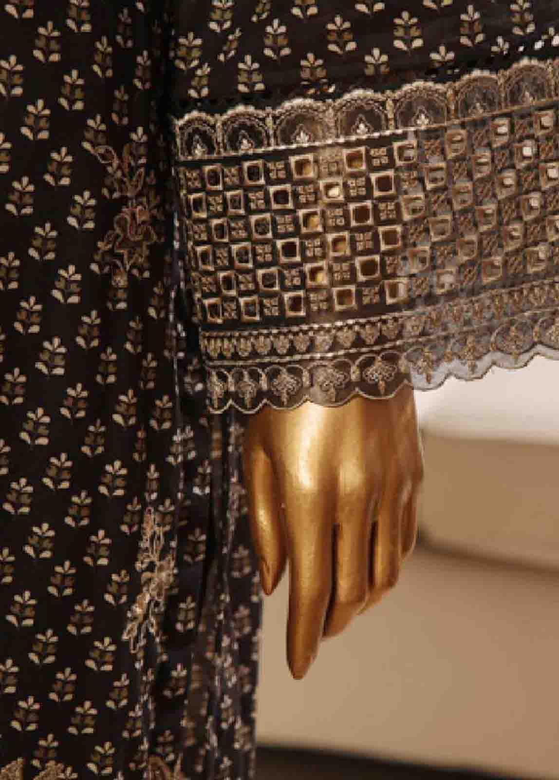 Bin Saeed Fabric - SME-612- 3 Piece Luxury Embroidered Stitched Suit