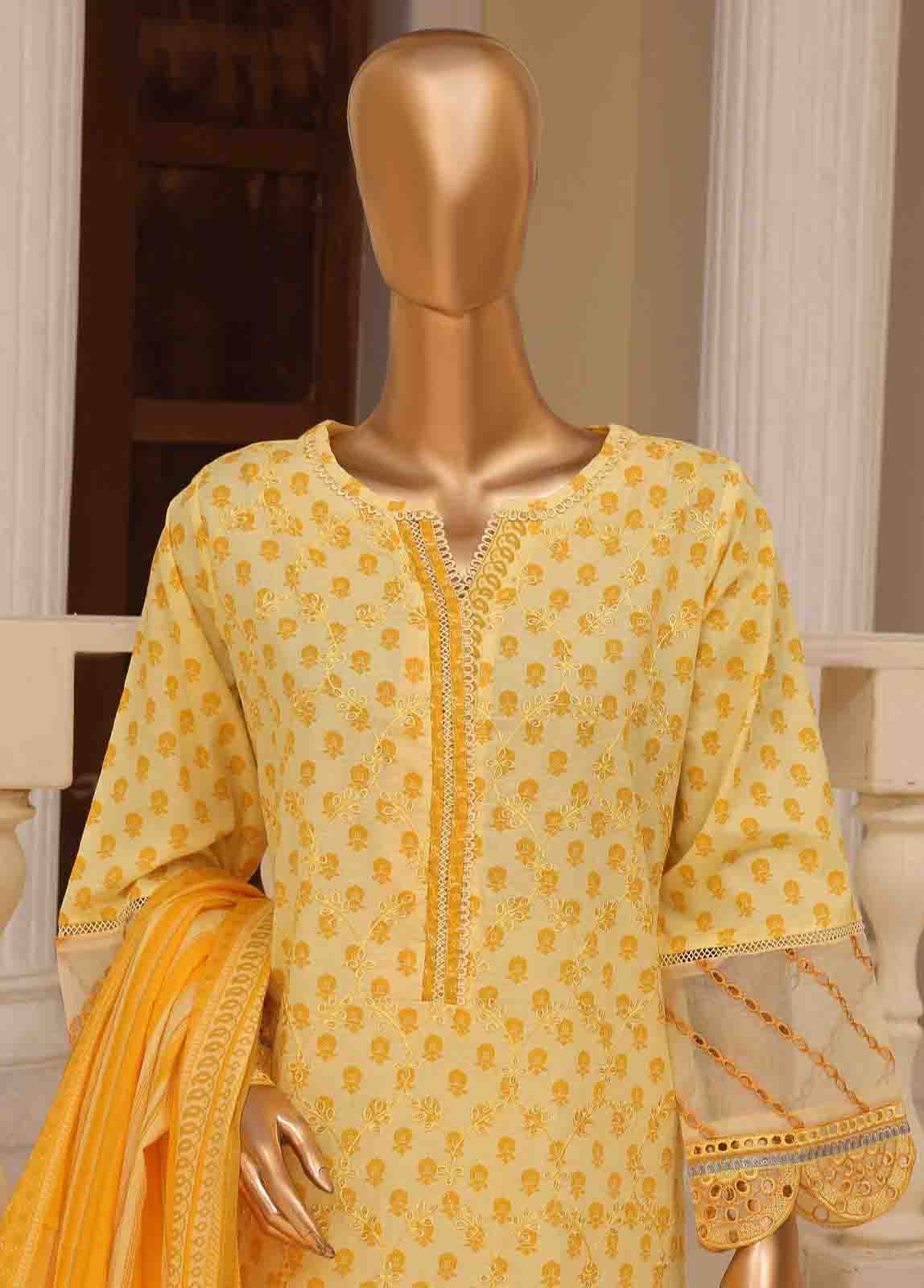 Bin Saeed Fabric - SME-613 -3 Piece Embroidered Stitched Suit