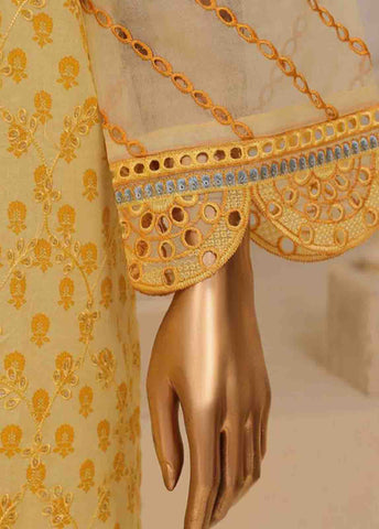 SME-613 -3 Piece Embroidered Stitched Suit