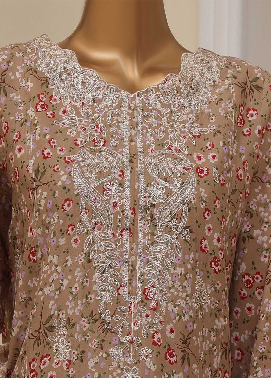 Bin Saeed Fabric - SME-615 -3 Piece Embroidered Stitched Suit