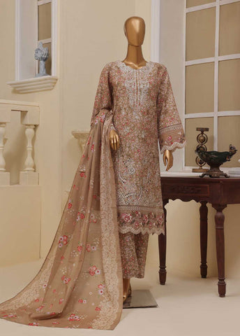 SME-615 -3 Piece Embroidered Stitched Suit