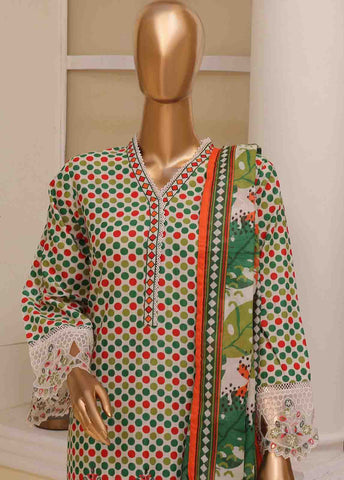 Bin Saeed Fabric - SME-616 -3 Piece Chikankari Stitched Suit