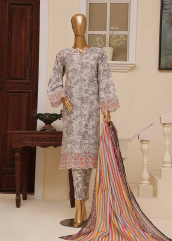 Bin Saeed Fabric - SME-617 -3 Piece Embroidered Stitched Suit