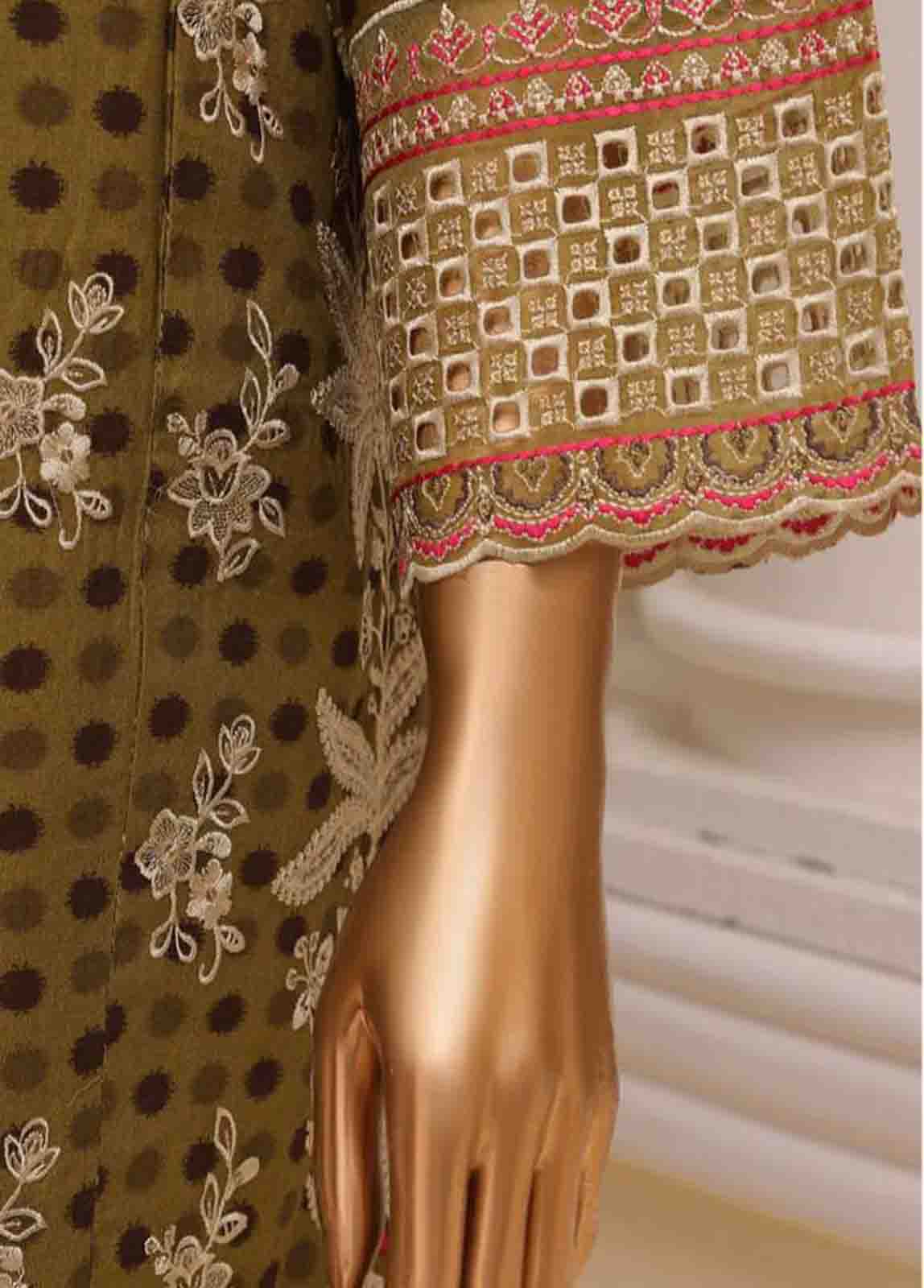 Bin Saeed Fabric - SME-618 -3 Piece Embroidered Stitched Suit