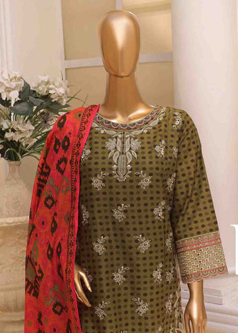 SME-618 -3 Piece Embroidered Stitched Suit