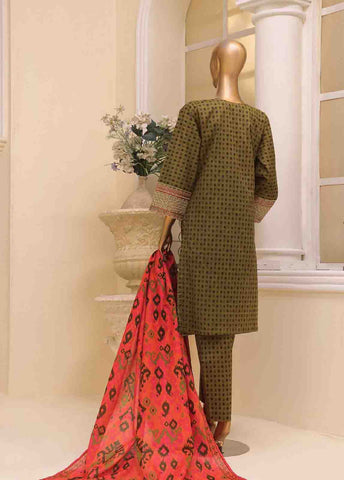 SME-618 -3 Piece Embroidered Stitched Suit