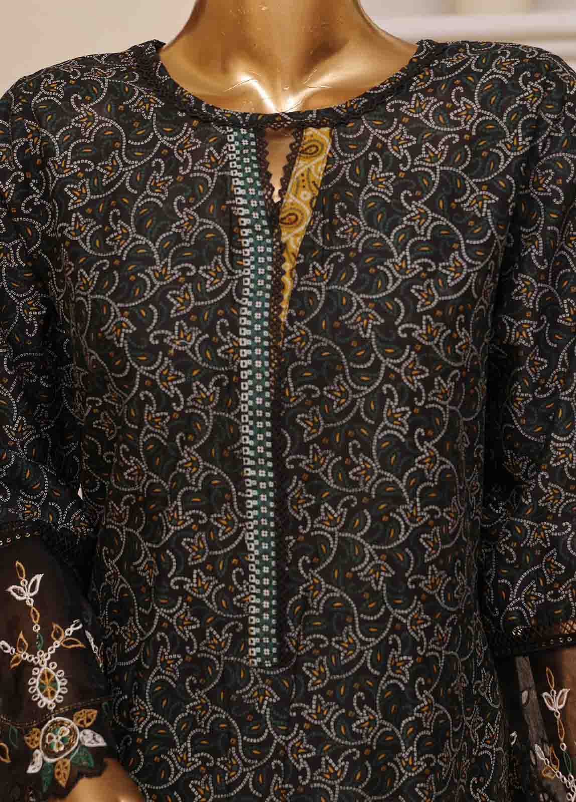 Bin Saeed Fabric - SME-619- 3 Piece Luxury Embroidered Stitched Suit