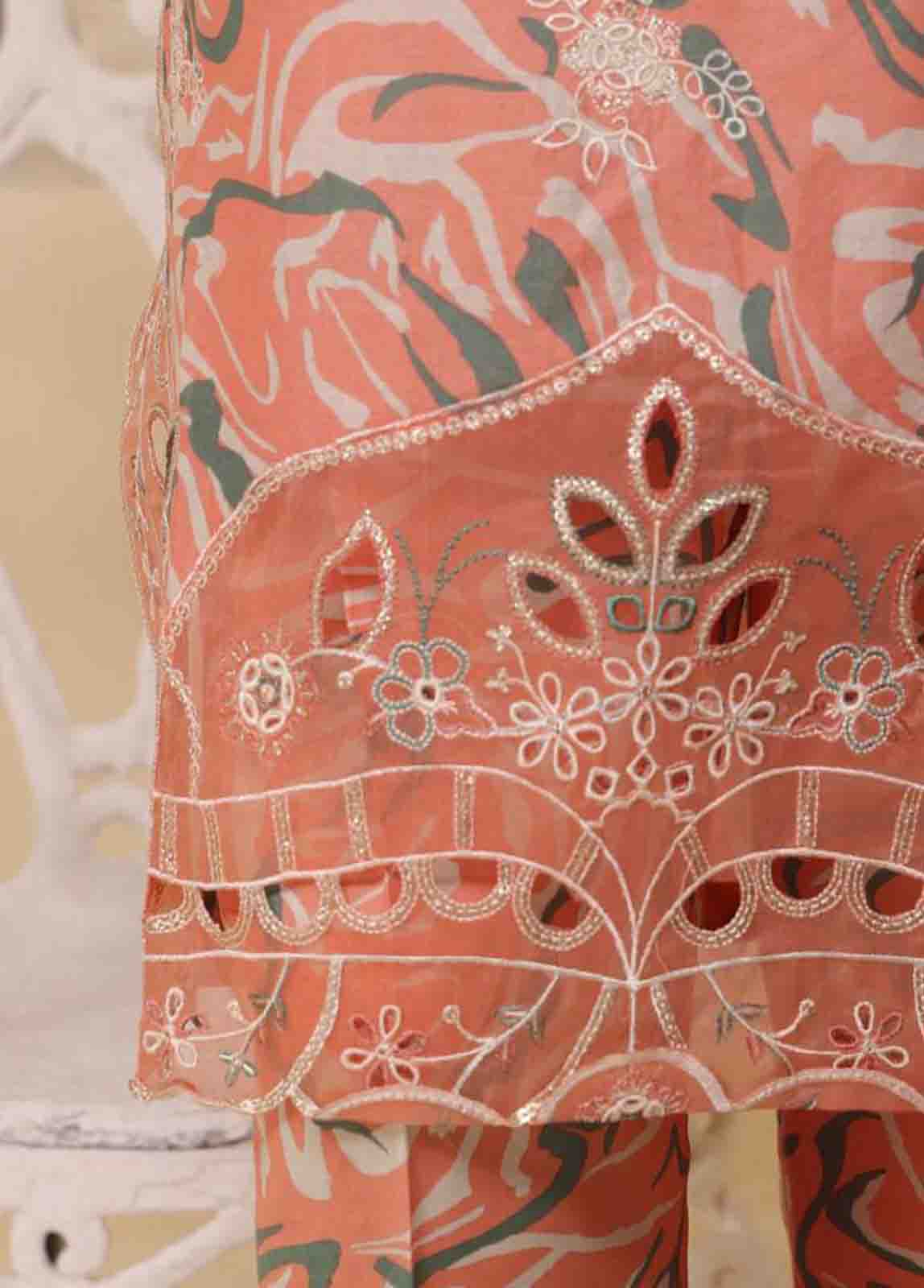 Bin Saeed Fabric - SME-638 -3 Piece Chikankari Stitched Suit