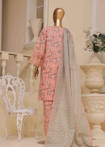 Bin Saeed Fabric - SME-638 -3 Piece Chikankari Stitched Suit