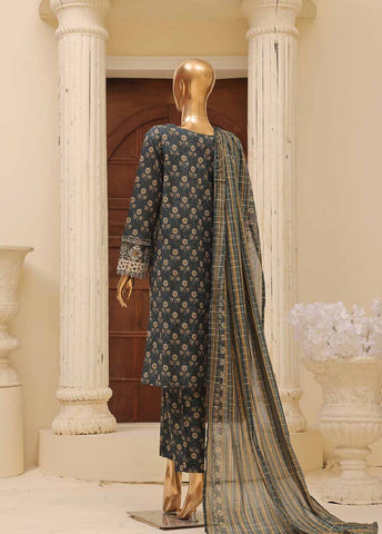 Bin Saeed Fabric - SME-642 -3 Piece Embroidered Stitched Suit