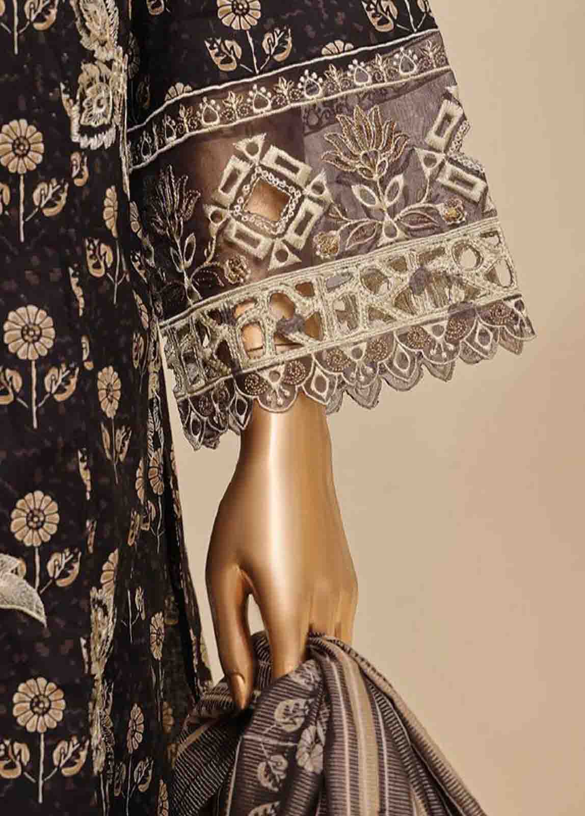 Bin Saeed Fabric - SME-643 -3 Piece Embroidered Stitched Suit