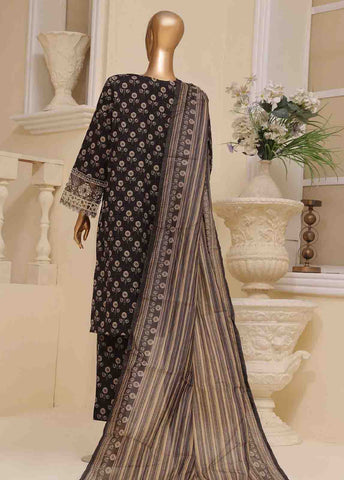 SME-643 -3 Piece Embroidered Stitched Suit