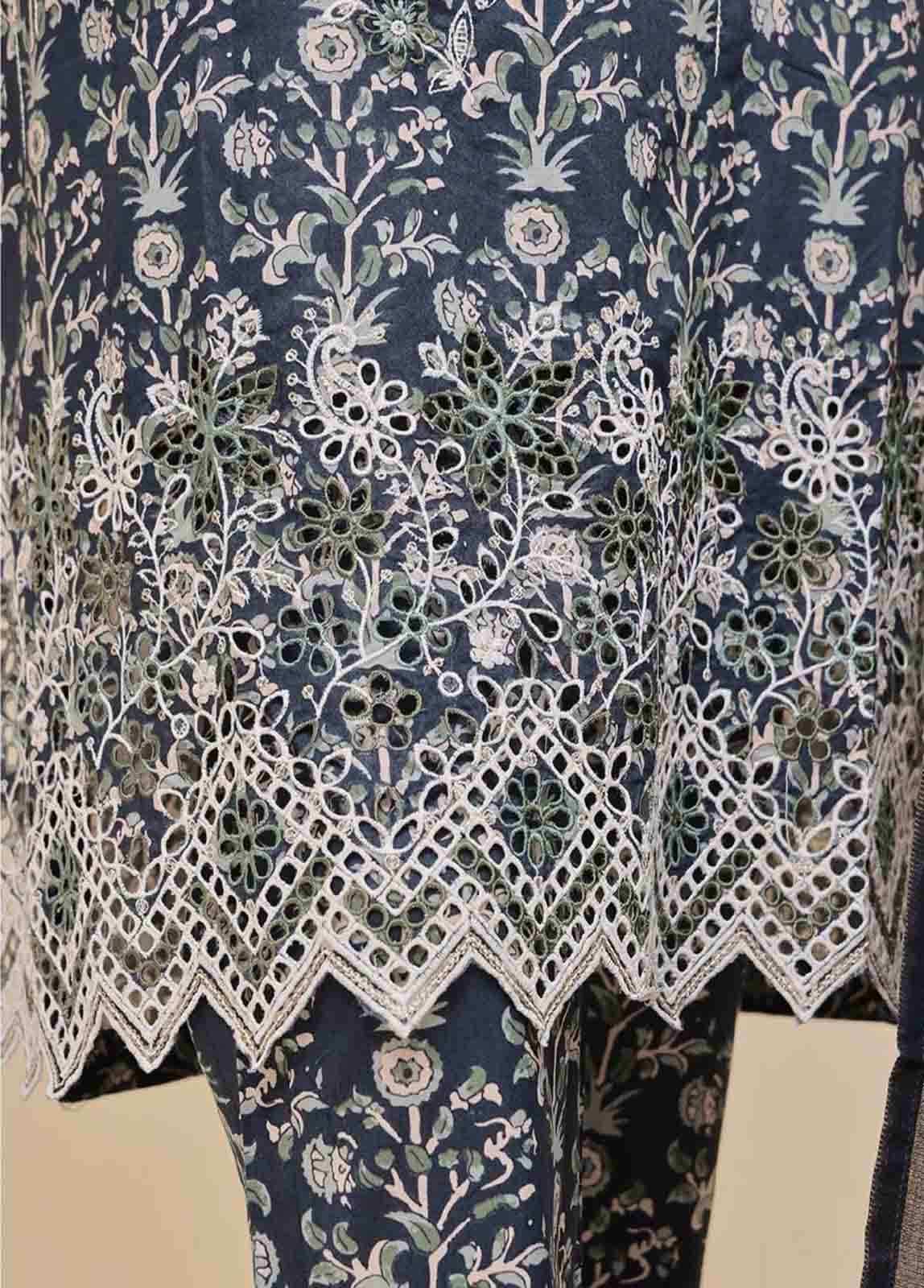 Bin Saeed Fabric - SME-644 -3 Piece Embroidered Stitched Suit